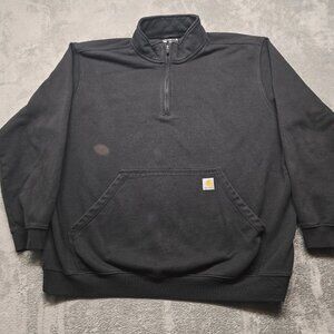 Carhartt Fit TS5294-M Sweatshirt Mens 3XL Black Loose Fit Midweight Quarter Zip